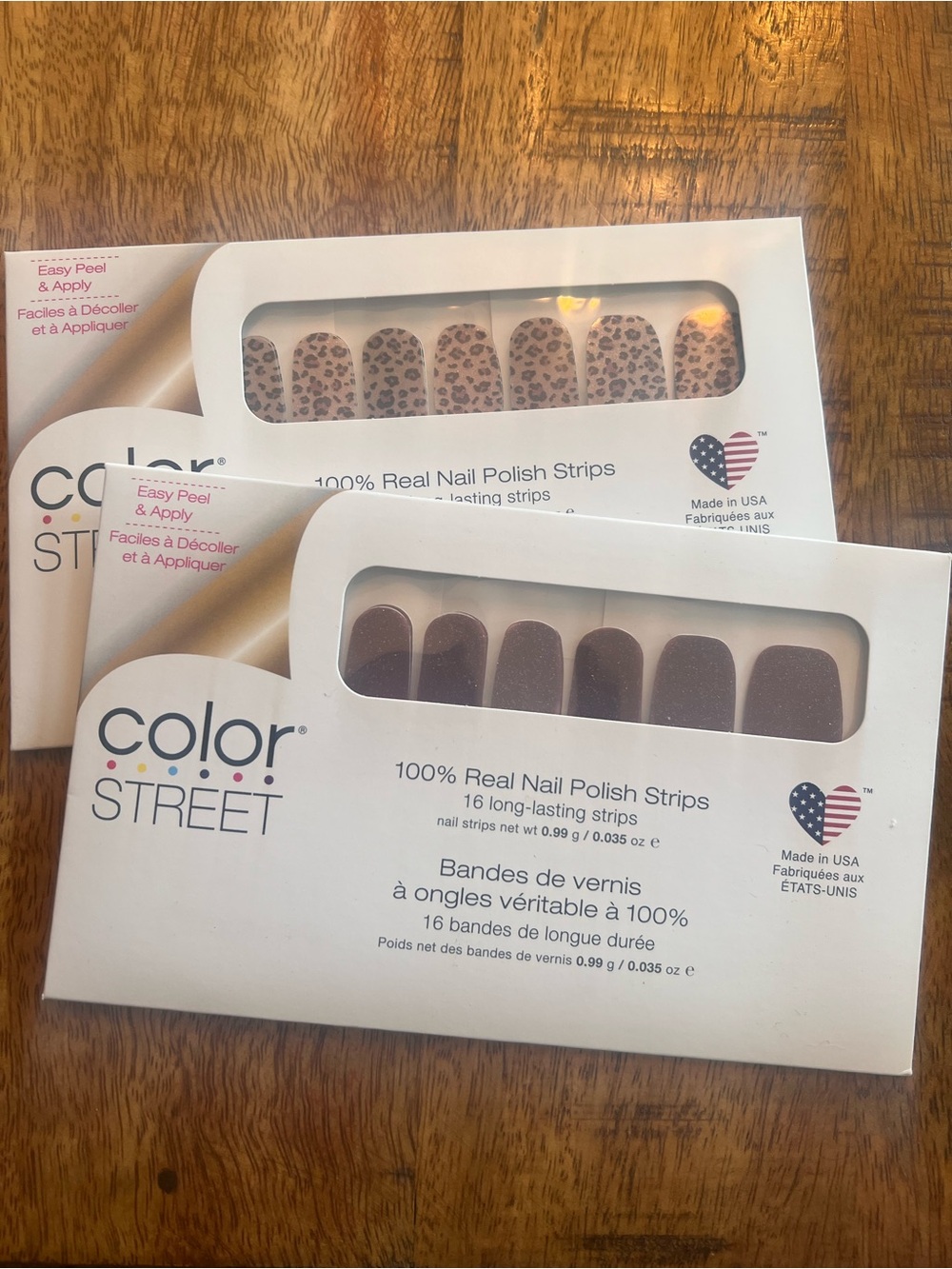 Color Street Mauve Solid & Leopard Nail Strips